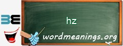 WordMeaning blackboard for hz